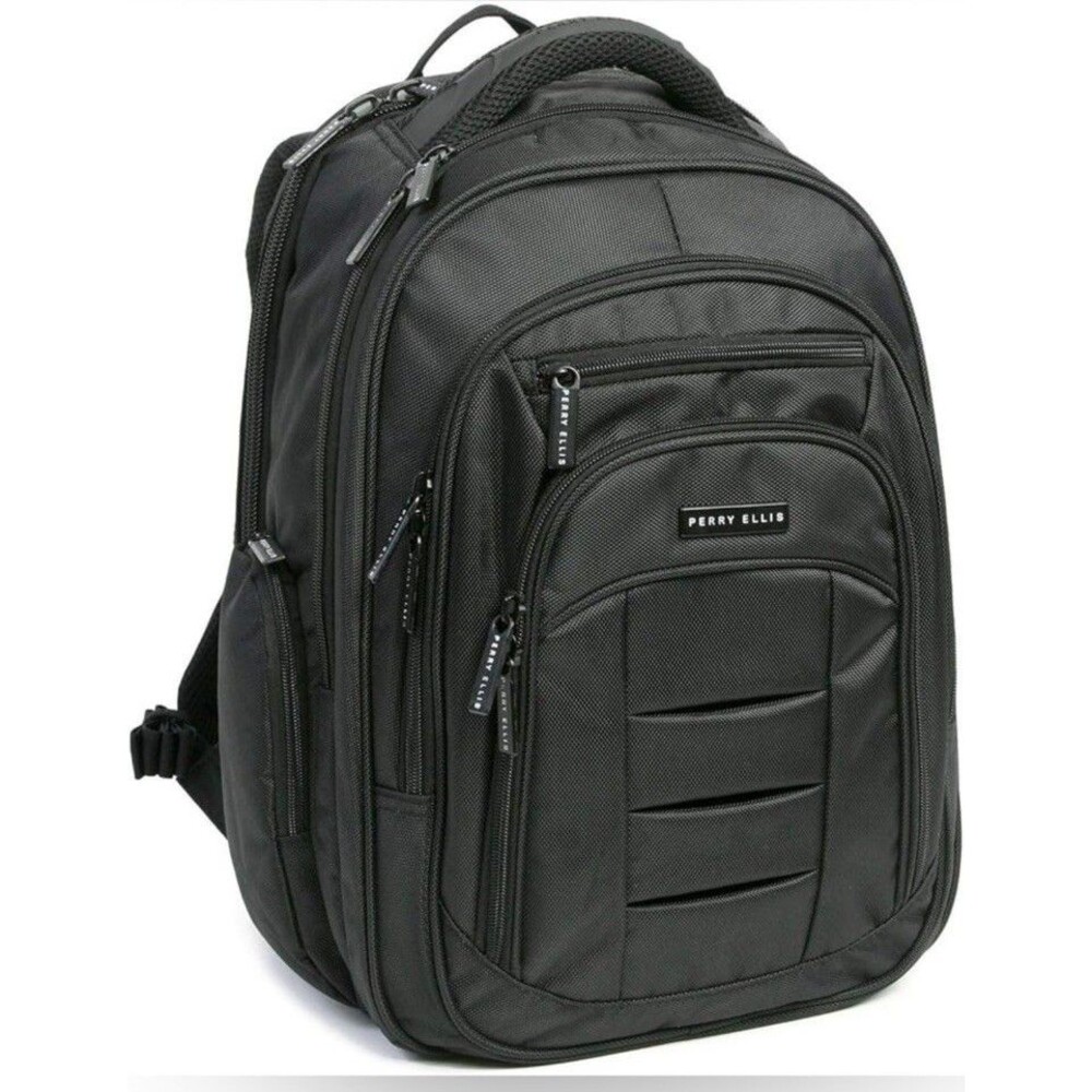 Perry Ellis M150 Black Laptop Backpack NWT